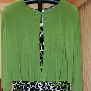 2 piece multi color sleeveless dress & jacket